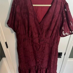 BloomChic Burgundy Dress